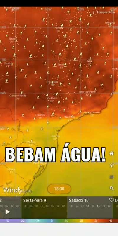 Como est&aacute; o clima a&iacute; agora? Hidratem-se de qualquer forma.