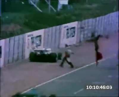 Guy hit by an F1 Car (No Blood/Gore)