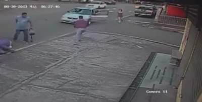 Terrible accident: Car vs pedestrian 