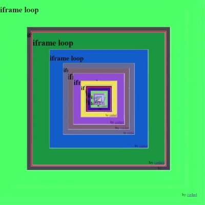 &amp;lt;iframe&amp;gt; loop: what happens if an iframe src points to the same document (source code &amp;amp; article in comments)