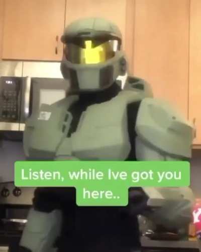 I posted this on doom but I realised it&rsquo;s halo because both have dark green outfits and everyone said it was the wrong subreddit. Good night everyone. I&rsquo;m proud of your accomplishments even if you have none. I&rsquo;m still proud.