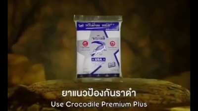 Caveman solves problems with crocodile