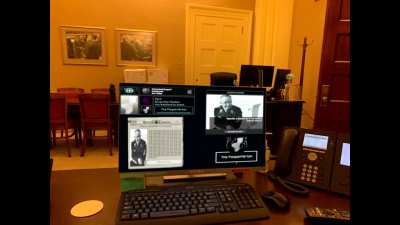 In Pelosi's Office being Epic