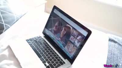 Lucy watches porn