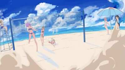 Starter beach battle! [ft.Ayanami, Javelin, Z23, &amp;amp; Laffey] (gif)