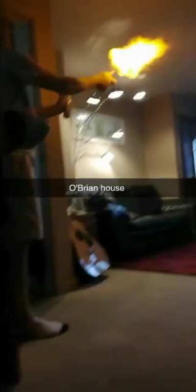 My sister discovers fire