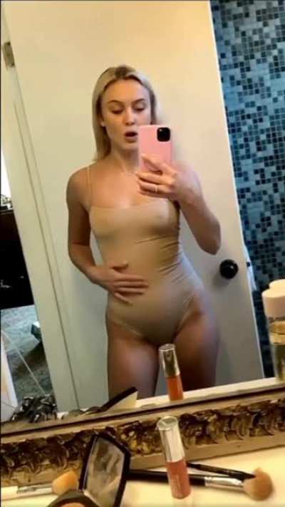 In a see through undies