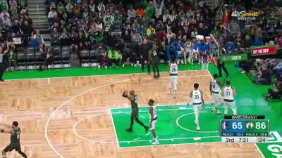 [Highlight] Jayson Tatum plays the guitar after the Marcus Smart triple puts the Celtics up 24 against the Dallas Mavericks