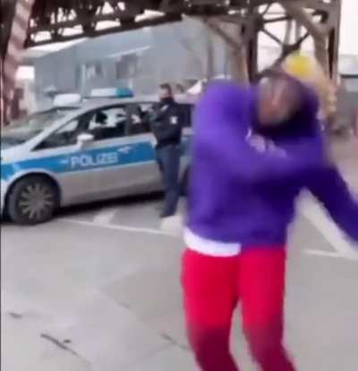 Some guy was dancing in public in front of cop. But then, something happens