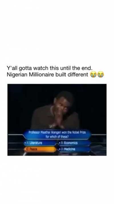 Nigerian "Who wants to be a millionaire is different"