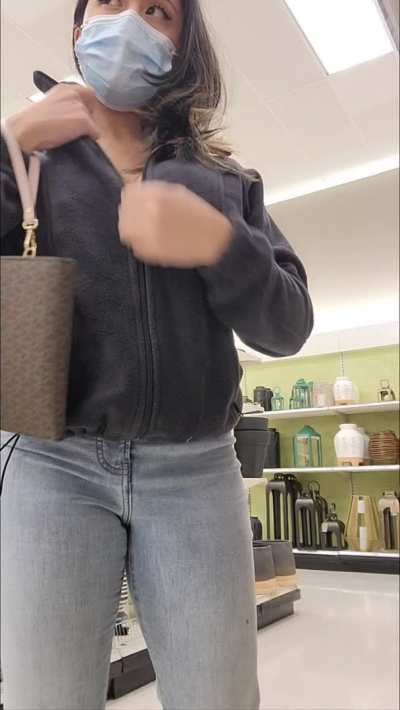 Letting the tiddies breathe at Target