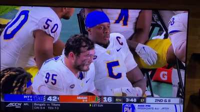 Football Player Bashes Own Head With Helmet - Teammate Reactions? Priceless