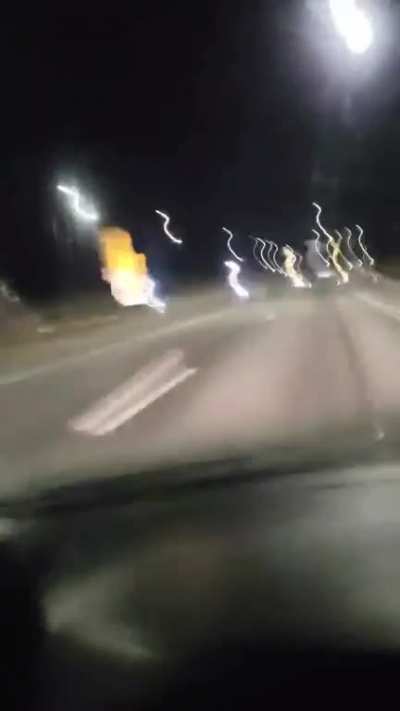 High speed head on crash. (Both drivers dead).