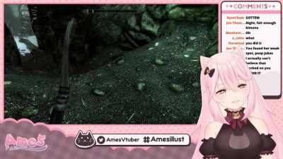 Catgirl VTuber laughs hysterically at knock knock joke
