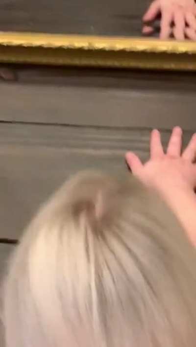 Beautiful PAWG taken by her black hubby in front of a mirror