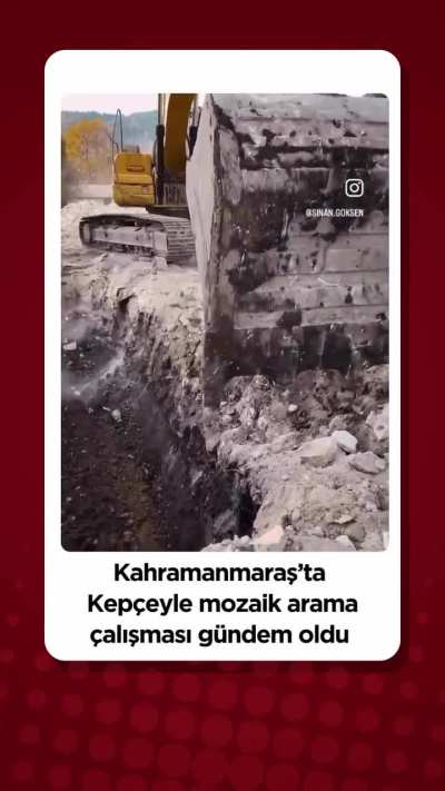 Kahramanmaraş Andırın'da kep&ccedil;eyle mozaik arama &ccedil;alışması tartışma yarattı.