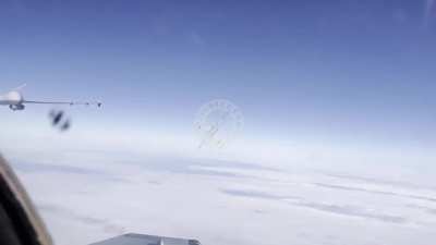 UNCONFIRMED: Pro RU telegrams posted a Russian SU-27 cockpit video next to the US RQ-9 Reaper that was brought down.