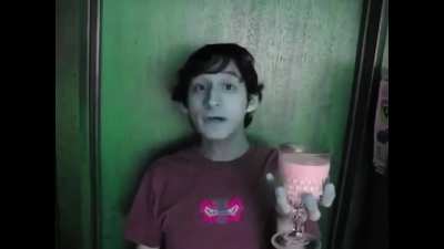 Nicholas Alexander consumes the strawberry chalice