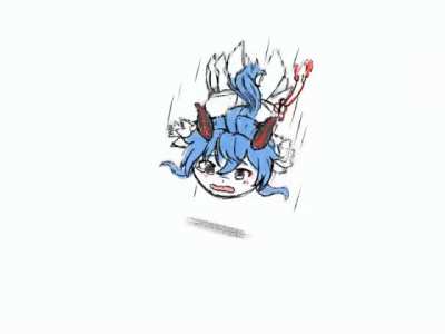 My first animation: Ganyu rolling