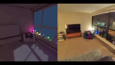 This is what happens when your VR and real life apartment match