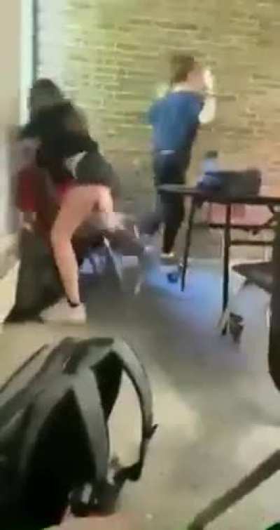 Girl knockouts boy