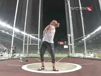 World Record Hammer Throw.