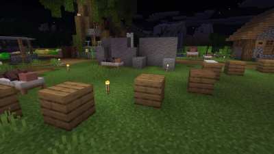 [Minecraft] Uh, are my villagers supposed to vibe this hard?