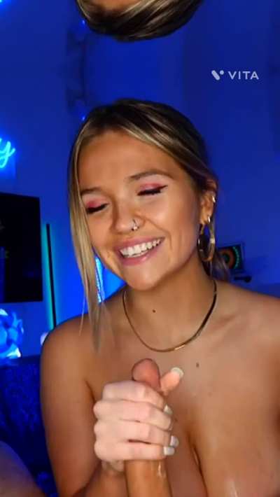 Vertical blowjob
