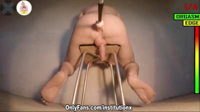 🔊Goddess Jas uses Fucking Machine to make sub Tommy Cum over and over again and Milk his Balls Dry