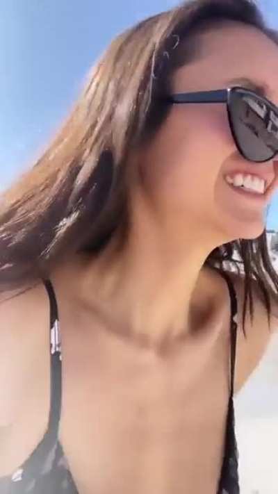 On a beach