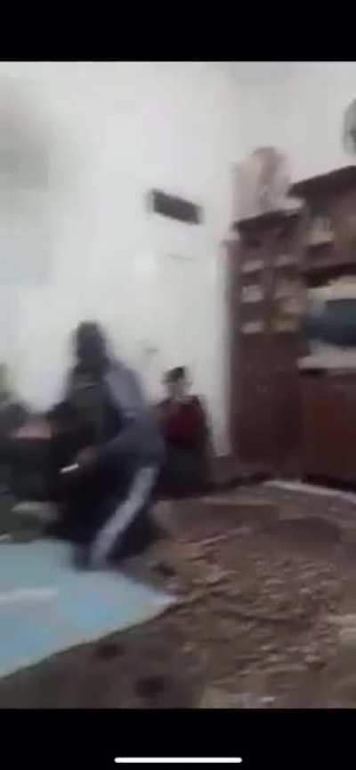 Two winners at card game celebrate while the two losers yell at each other