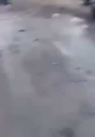 TRIGGER WARNING! Aftermath of Russian bombardment on Uman, Ukraine. 1 Civilian killed . Was riding his bike trying to get away reportedly