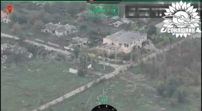 MiG-29 launching Armement Air-Sol Modulaire "AASM Hammer" rocket-assisted guided bombs against building where observation drones discovered an enemy troop concentration in Nesteryanka, Zaporizhia Oblast. 40th Tactical Aviation Brigade &ldquo;Ghost of Kyiv&rdquo;