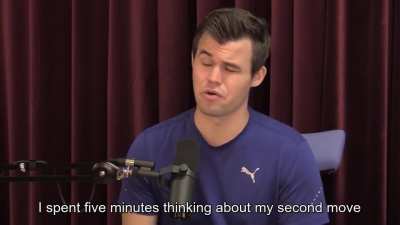 A one minute clip from a podcast interview with Magnus Carlsen, in which he is surprisingly open about shame, doubt, and anxiety (English subtitles).