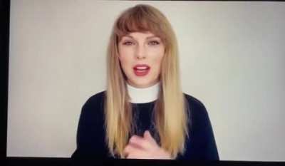 Taylor thanks apple music for giving her song writer of the year!