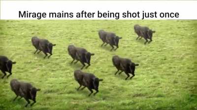 Mirage mains after being shot just once