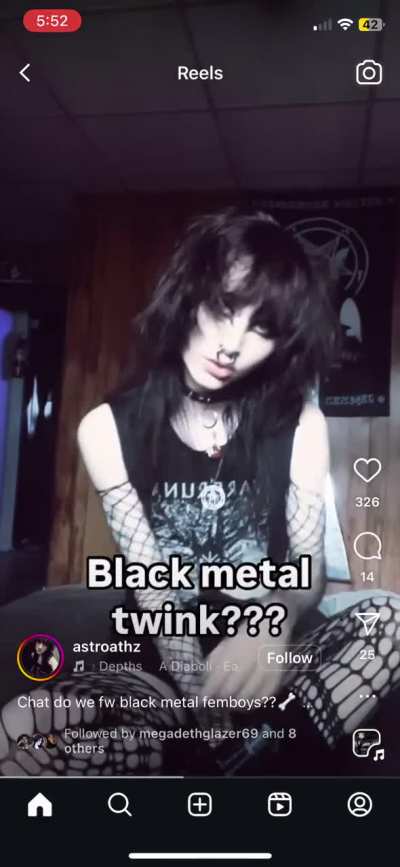 &ldquo;Black metal femboy&rdquo;