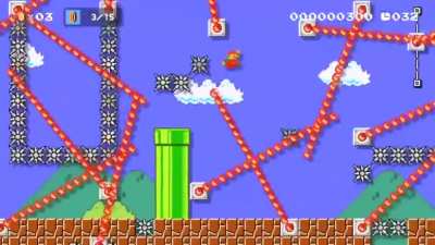 The "real" world 1 difficult 1-1 [Mario maker 2]