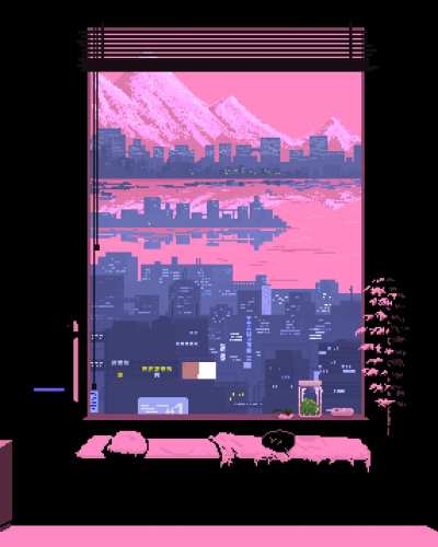 Shimmering night town