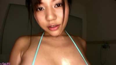 [MMND-055] Oiled Big Tits Bikini With Ruri Saijo