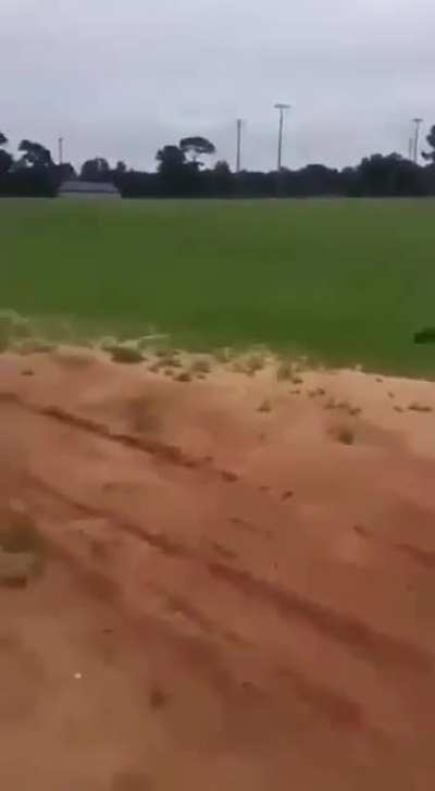 The guy miscalculated the jumping 
