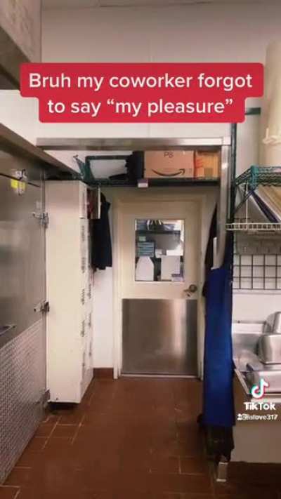 He didn&rsquo;t end with &ldquo;my pleasure&rdquo;