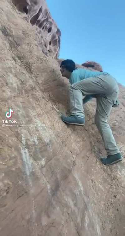 Rocks can be slick