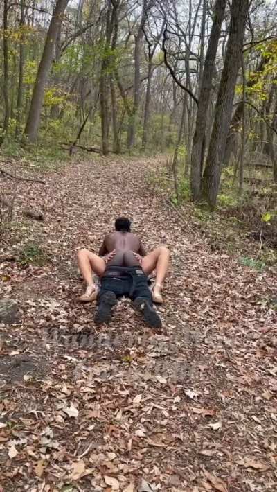 Hubby got to watch as my new African Bull planted his seed in the middle of the trail&hellip;