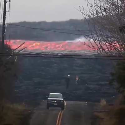 Lava river moving in real time