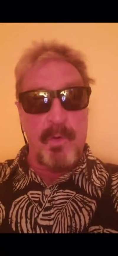 Video released on John McAfee Telegram. &ldquo;The SEC, the IRS are corrupt.. I&rsquo;ll be proving this&rdquo; Timing is interesting, not sure when originally recorded.