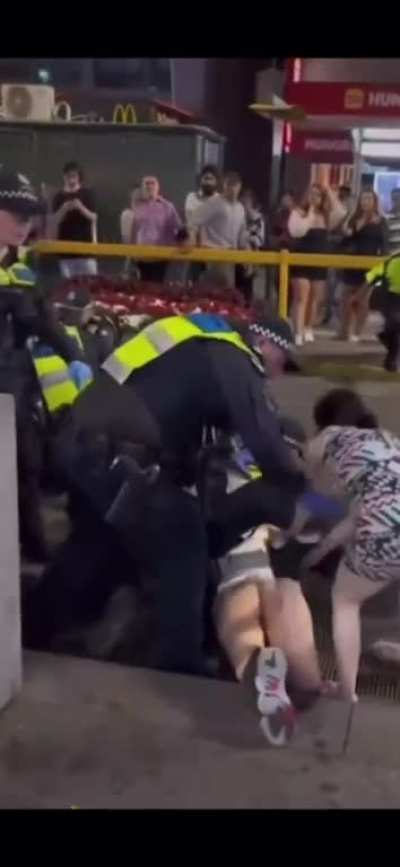 Resisting arrest.