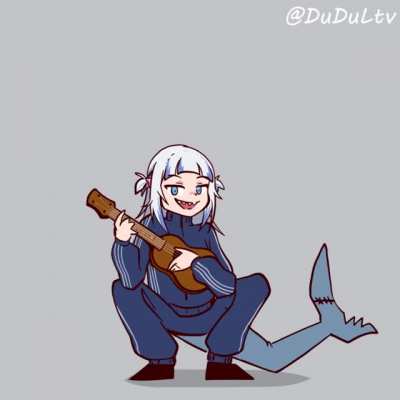 Even with context, the squatting, ukulele-playing, shanty-singing, Slavic, half-shark loli doesn't make much sense.