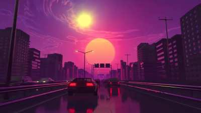 'The Drive' Made for my Instagram & Wallpaper Engine. (links + HD original in comments)