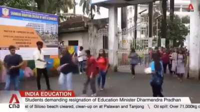 Singapore news channel, CNA covers recent leaks and scams in Indian education system. Vishwaguru achievement 🥳🥳🥳